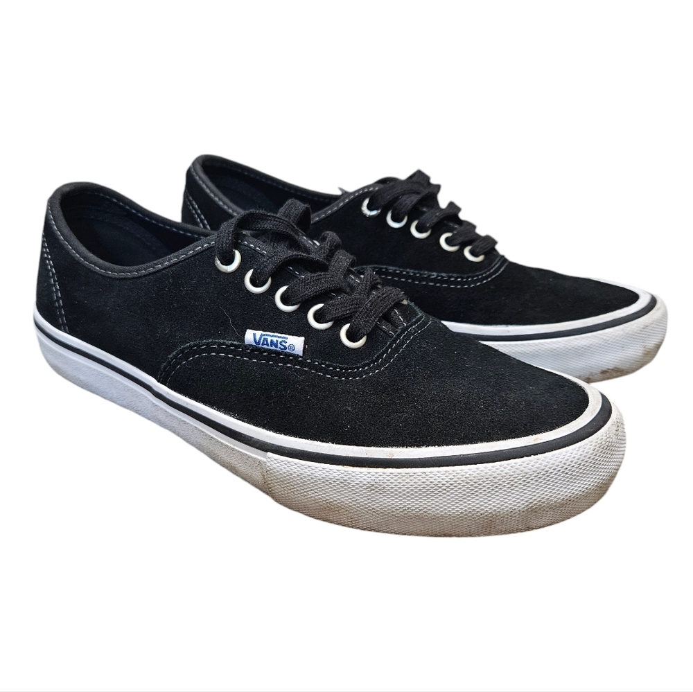 Vans Pro Suede Low Top Lace-up Sneakers Black White UltraCush